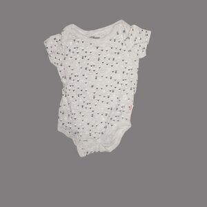 Gray Patterned Kids Bodysuit
